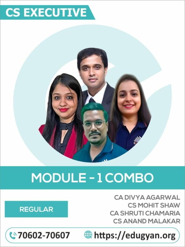 CS Professional Module- I Combo (Including Elective Paper) By CA Divya Agarwal, CS Mohit Shaw, CA Shruti Chamaria & CS Anand Malakar (New Syllabus)