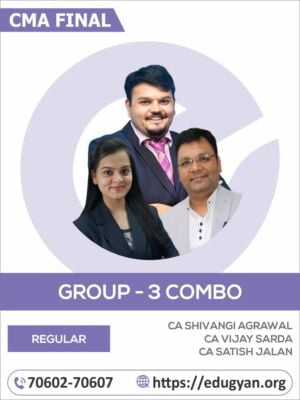 CMA Final Group-3 Full Course Combo By Concept Online Classes (CA Shivangi Agrawal, CA Vijay Sarda & CA Satish Jalan) (2022 Syllabus)