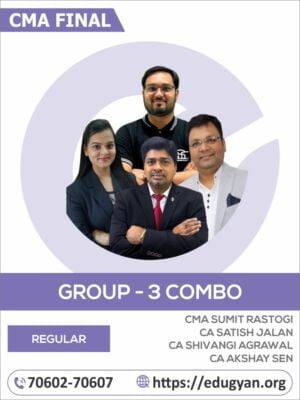 CMA Final Group-3 Full Course Combo By Concept Online Classes (CA Satish Jalan, CA Shivangi Agrawal, CA Akshay Sen & CMA Sumit Rastogi) (2022 Syllabus)