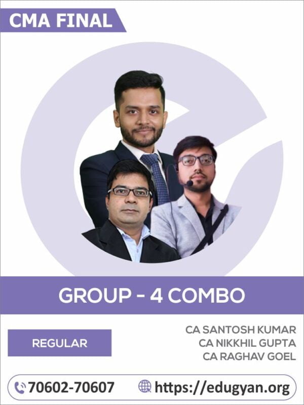 CMA Final Group-4 Full Course Combo By Concept Online Classes (CA Santosh Kumar, CA Raghav Goel & CA Nikkhil Gupta) (2022 Syllabus)