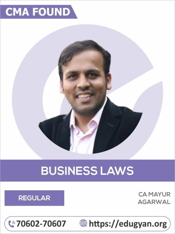 CMA Foundation Fundamentals of Business Laws & Communication By CA Mayur Agarwal