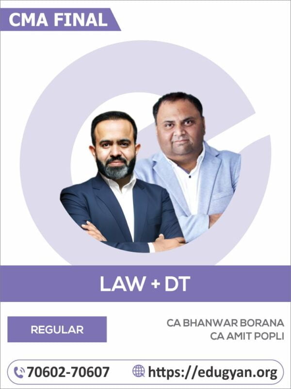 CMA Final Corporate & Economic Laws & Direct Tax Combo By CA Amit Popli & CA Bhanwar Borana