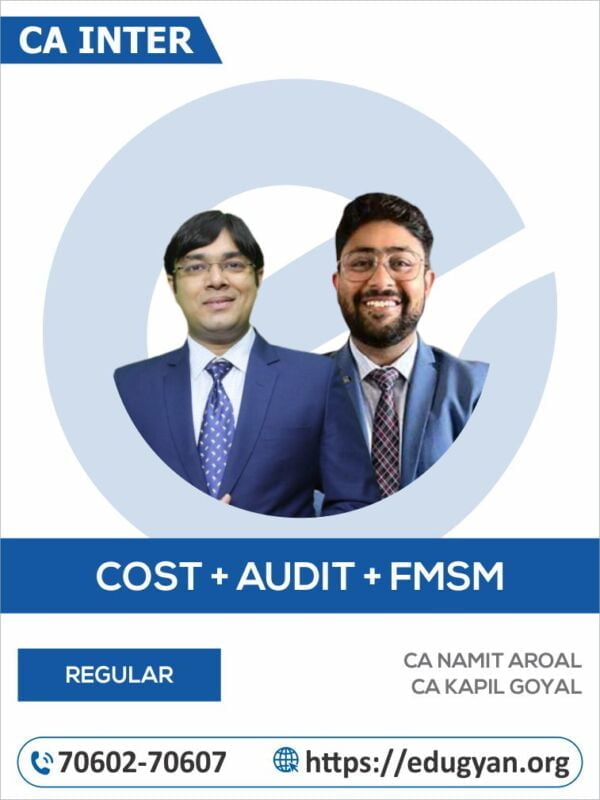 CA Inter Costing, FM-SM & Audit Combo By CA Namit Arora & CA Kapil Goyal