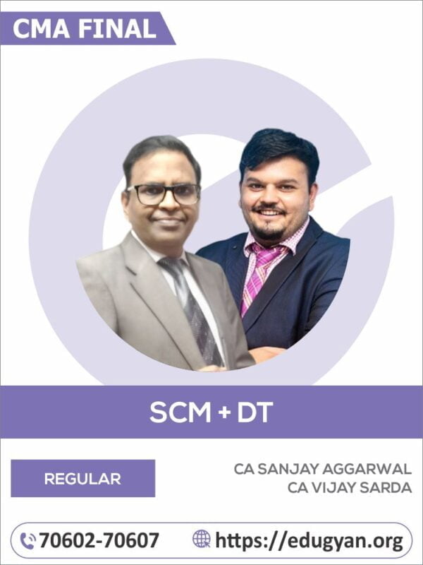 CMA Final Strategic Cost Management (SCM) & Direct Tax (DT) Combo By CA Sanjay Aggarwal & CA Vijay Sarda (2022 Syllabus)