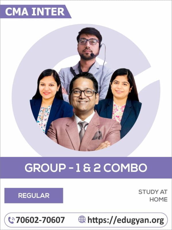 CMA Inter Group I & II All Subject Combo By Study At Home (CA Chahak Bahal, CA Raghav Goel, CA Raj K Agrawal & CA Aishwarya Khandelwal) (2022 Syllabus)