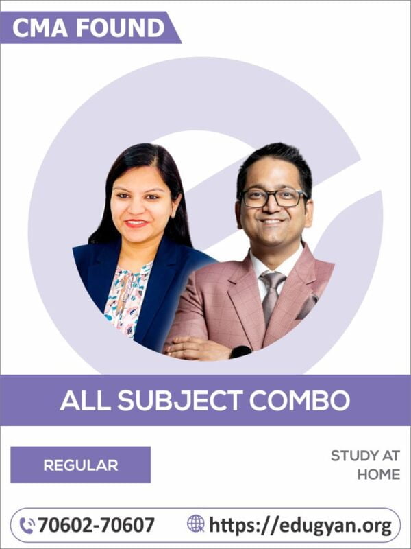 CMA Foundation All Subjects Combo By Study At Home (CA Raj K Agrawal, CA Aishwarya Khandelwal & Janhavi Gadodia) (2022 Syllabus)