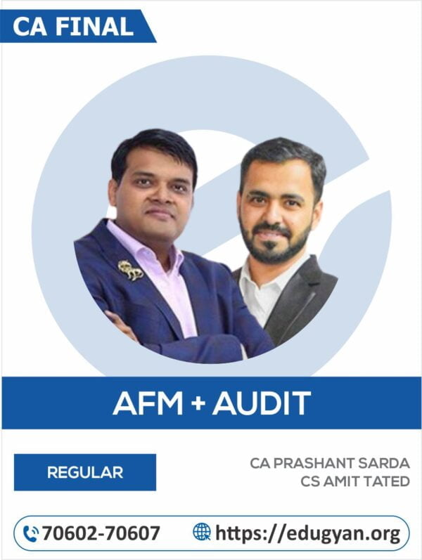 CA Final AFM & Audit Combo By CA Prashant Sarda & CA Amit Tated (New Syllabus)