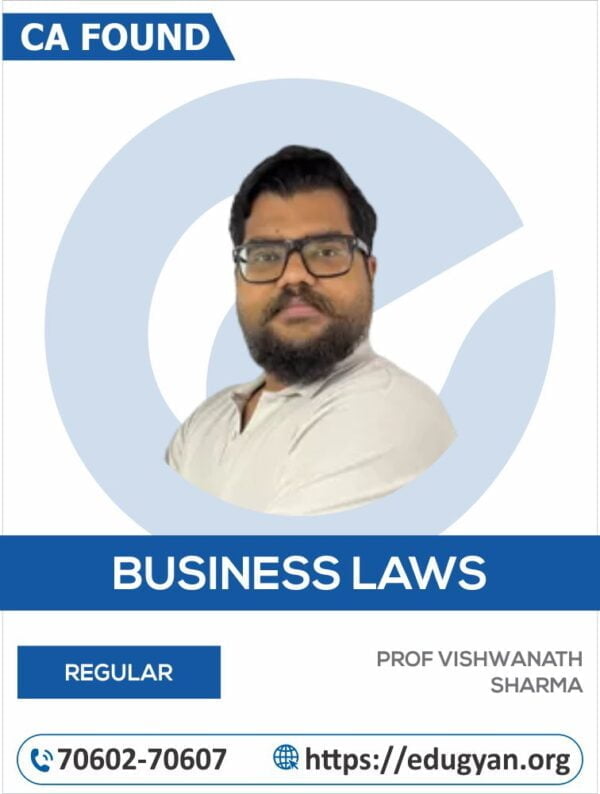 CA Foundation Business Law By Prof Vishwanath Sharma (New Syllabus)