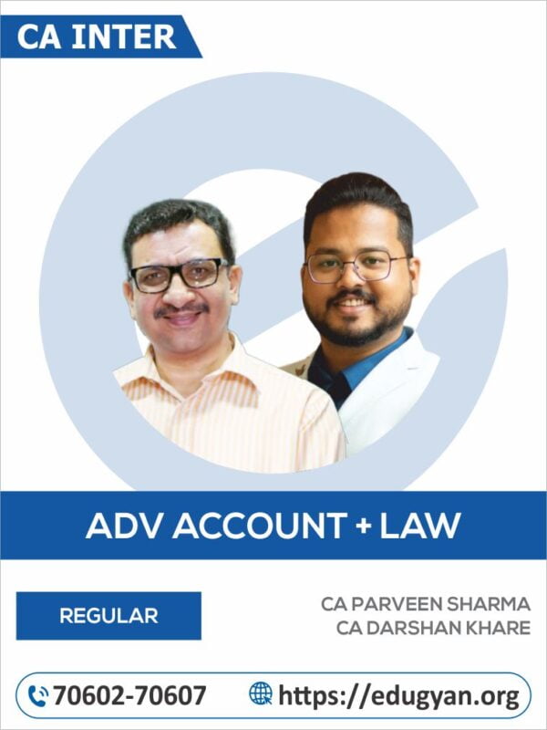 CA Inter Adv Account & Law Combo By CA Parveen Sharma & CA Darshan Khare (New Syllabus)