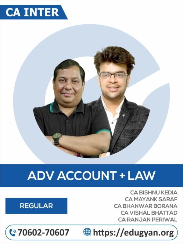 CA Inter Adv Accounts & Law Combo By CA Parveen Jindal & CA Harsh Gupta (New Syllabus)