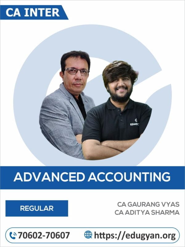 CA Inter Advance Account by CA Gaurang Vyas & CA Aditya Sharma (New Syllabus)