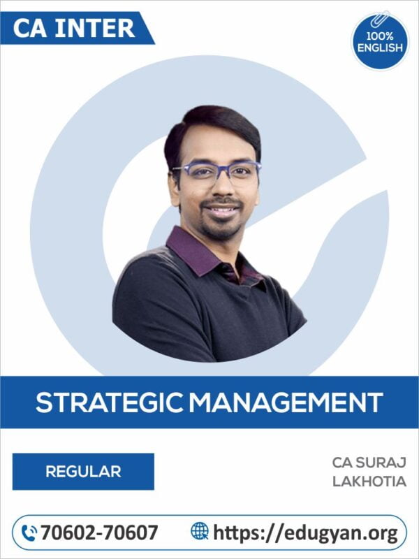 CA Inter Strategic Management By CA Suraj Lakhotia (English) (New Syllabus)