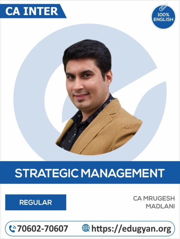 CA Inter Strategic Management (SM) By CA Mrugesh Madlani (English) (New Syllabus)