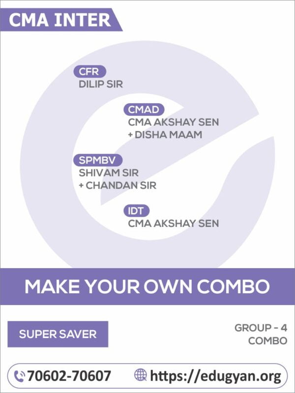 CMA Final Group IV Student Jaise Chahey (Super Saver) By SJC Institute (2022 Syllabus)