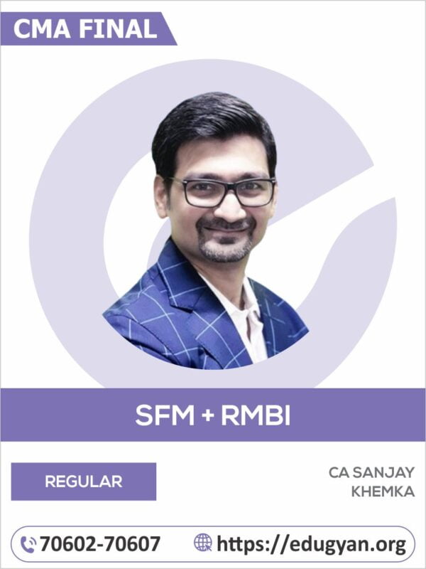 CMA Final SFM & Risk Management In Banking and Insurance (RMBI) Combo By CA Sanjay Khemka (2022 Syllabus)