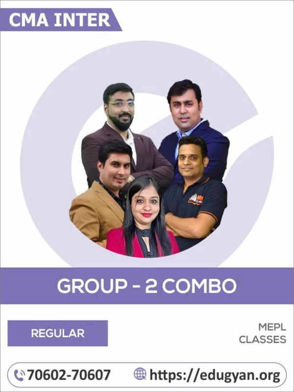 CMA Inter Group- II Combo By CA Divya Agarwal, CA Manoj Sharma, CA Mrugesh Madlani, CA Aditya Daima & CA Sanket Shah (2022 Syllabus)