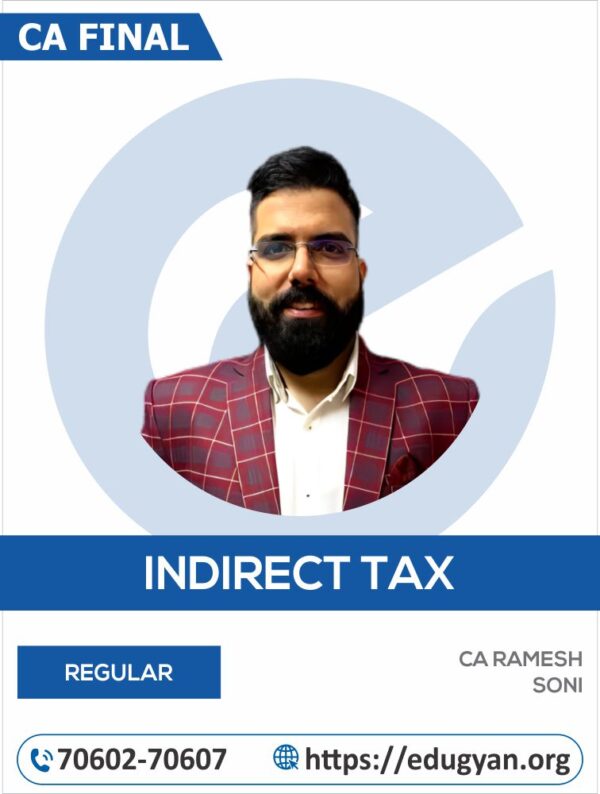 CA Final Indirect Tax By CA Ramesh Soni (2022 Syllabus)