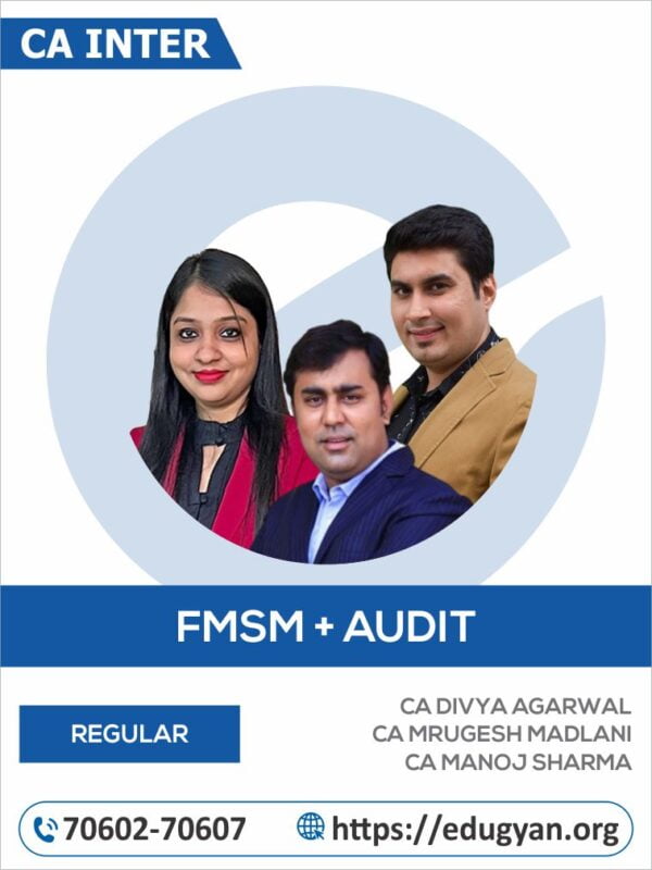 CA Inter Financial Management- Strategic Management & Audit Combo By CA Divya Agarwal, CA Mrugesh Madlani & CA Manoj Sharma (New Syllabus)