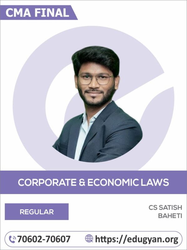 CMA Final Corporate & Economic Law By CS Satish Baheti (2022 Syllabus)