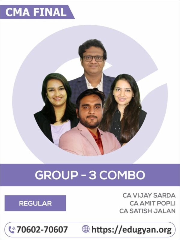 CMA Final Group III All Subject Combo By CA Pranav Chandak, CA Hemangi Kothari, CA Siddhinath Pandey & CA Ishika Khandelwal (2022 Syllabus)