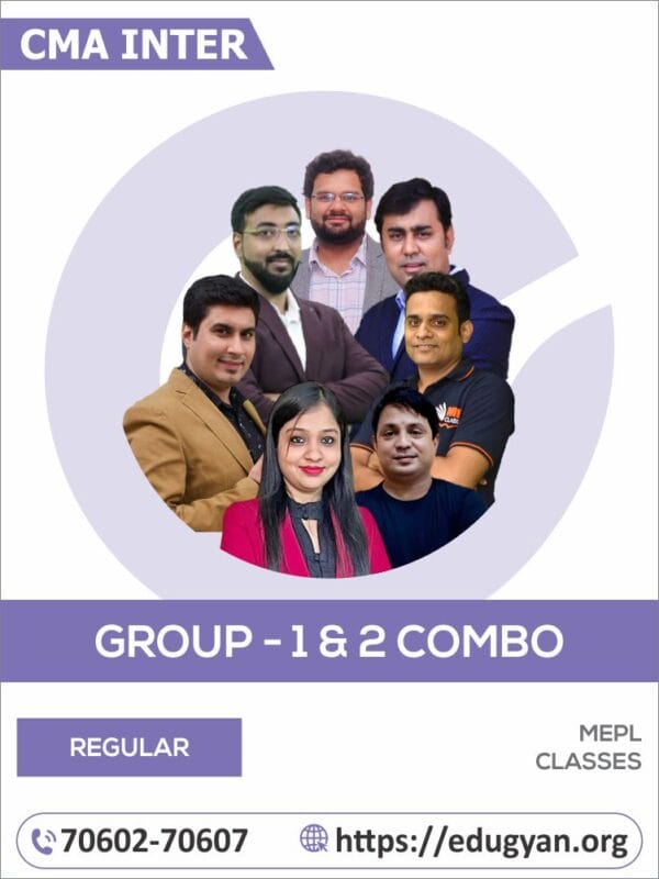 CMA Inter Both Group All Subject Combo By CA Divya Agarwal, CA Mrugesh Madlani, CA Manoj Sharma, CA Ankur Agarwal, CA Pratik Neve & CA Sanket Shah (2022 Syllabus)