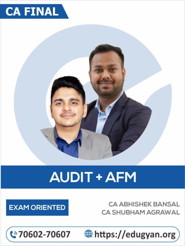 CA Final Audit & AFM Exam Oriented Combo By CA Abhishek Bansal & CA Shubham Agrawal (New Syllabus)