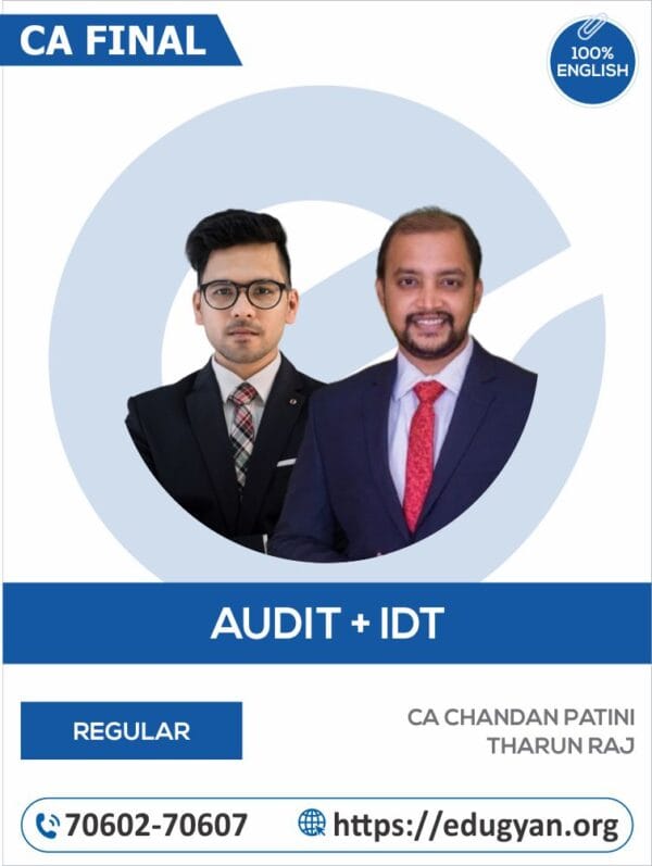 CA Final Audit & IDT Combo By CA Chandan Patni & CA Tharun Raj (English) (New Syllabus)