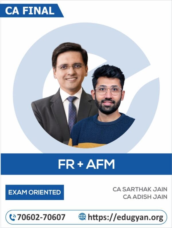 CA Final Financial Reporting & Advance Financial Management Exam Oriented Combo By CA Sarthak Jain & CA Adish Jain (New Syllabus)