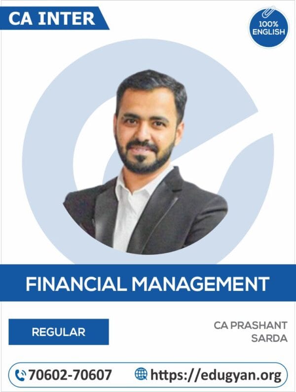 CA Inter Financial Management (FM) By CA Prashant Sarda (English) (New Syllabus)