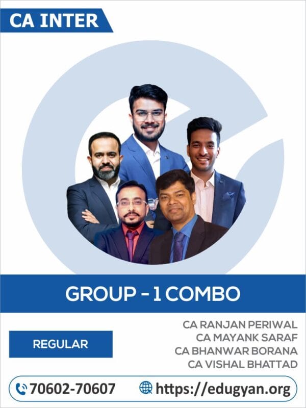 CA Inter Group I+Cost Combo By CA Aakash kandoi, CA Mayank Saraf, CA Bhanwar Borana, CA Vishal Bhattad & CA Ranjan Periwal (For May/Sep 2025 & Onwards)