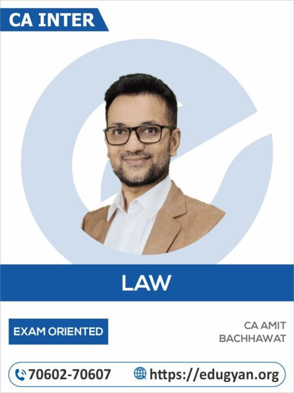 CA Inter Law Exam Oriented Combo By CA Amit Bachhawat (For May/Nov 2025 & Onwards)