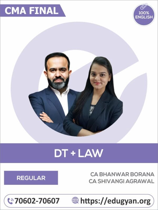 CMA Final DT & Corporate & Economic Laws By CA Bhanwar Borana & CA Shivangi Agrawal (English) (2022 Syllabus)