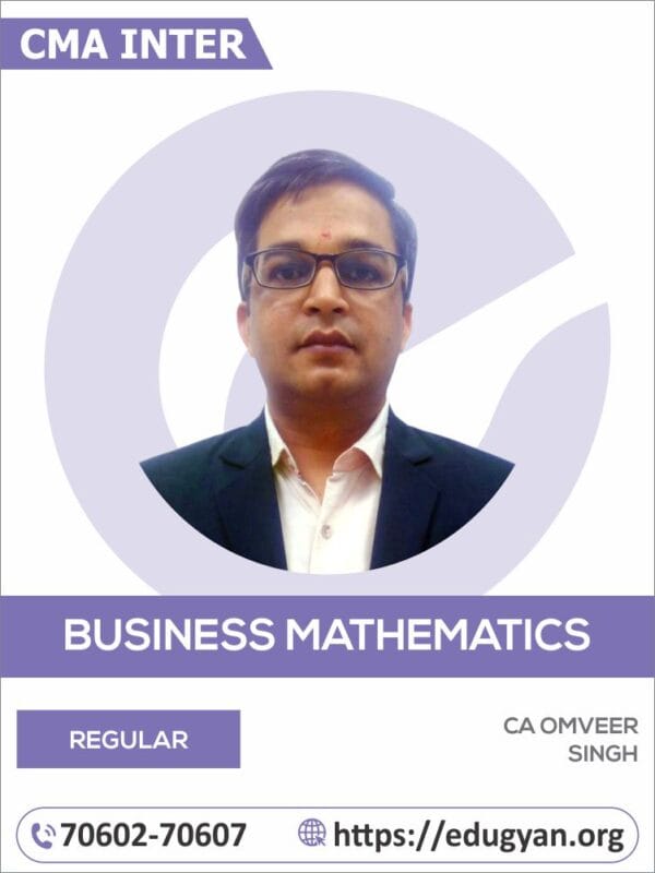 CMA Foundation Fundamentals of Business Mathematics & Statistics By CA Omveer Singh (2022 Syllabus)