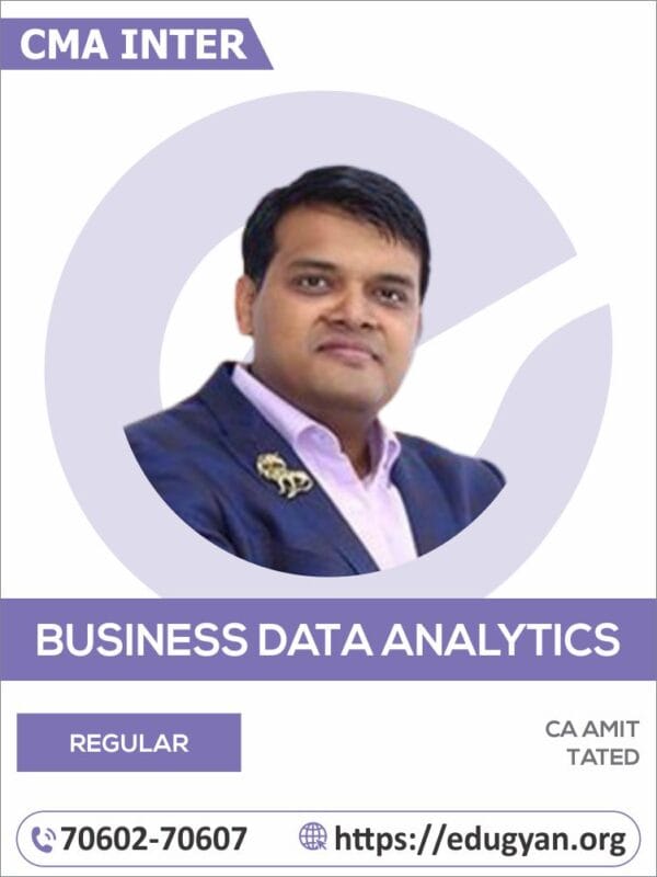 CMA Inter Business Data Analytics (BDA) By CA Amit Tated (2022 Syllabus)