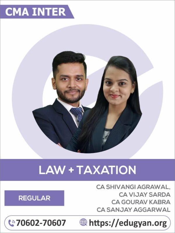 CMA Inter Law & Taxation Combo By CA Nikkhil Gupta & CA Shivangi Agrawal (2022 Syllabus)