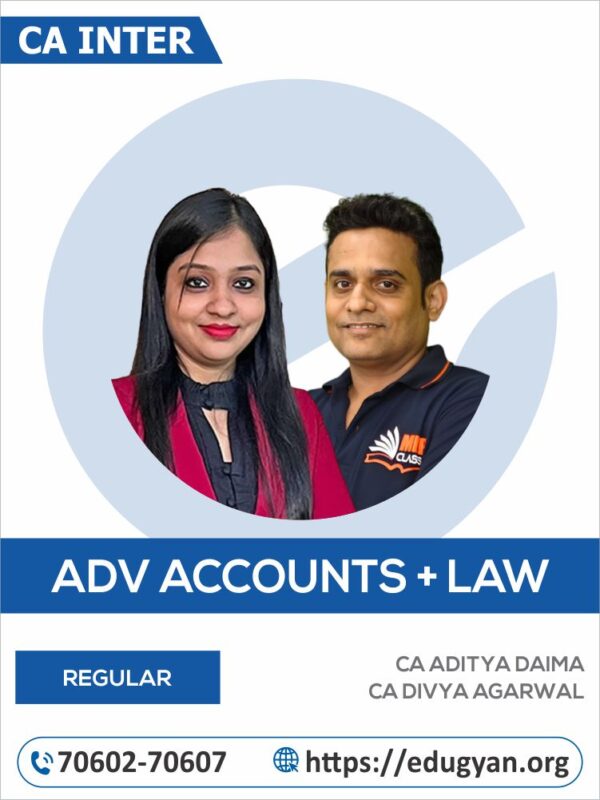 CA Inter Adv Accounts & Law Combo CA Aditya Daima & CA Divya Agarwal (New Syllabus)