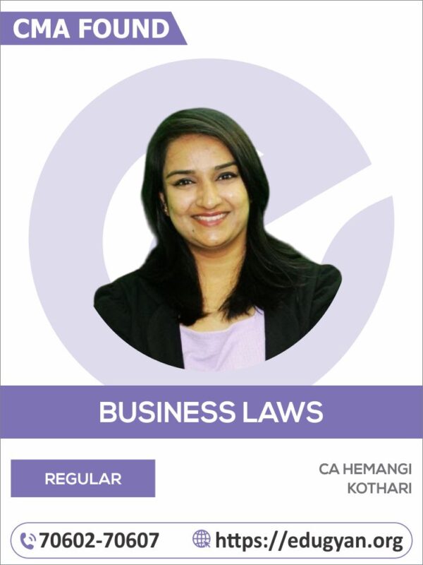 CMA Foundation Law & Communication By CA Hemangi Kothari (For June/Dec 2025 & Onwards)