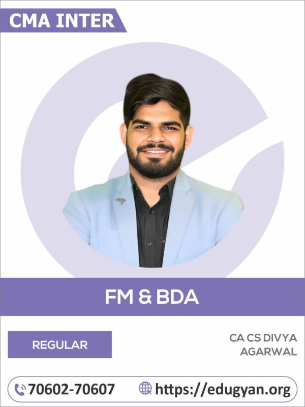 CMA Inter Financial Management & Business Data Analytics (FM-BDA) By Siddhinath Pandey (For June/Dec 25 & Onwards)